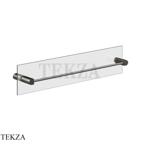 Gessi RILIEVO Полотенцедержатель для крепления на стекло, 60 см 59566-707, Black Metal Br. PVD