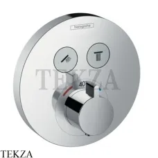 Hansgrohe ShowerSelect S Термостат для душа, 2 выхода, внешняя часть 15743000, хром глянец Hansgrohe ShowerSelect S Термостат для душа, 2 выхода, внешняя часть 15743000, хром глянец
