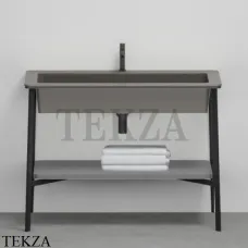 CIELO CATINO Rettangolare Консоль с керамической раковиной, Fango-черный