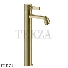 Gessi INCISO Смеситель для раковины высокий, без донного клапана 58004-727, Brushed Brass