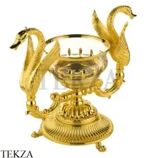 Migliore LUXOR Мыльница настольная, хрусталь 26219, золото глянец
