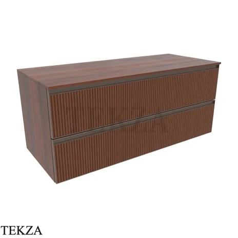 Flaminia Cubika тумба под раковину подвесная 120×50×50 см, 2 ящика, орех Noce Greca