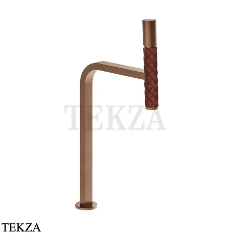 Gessi Pelle Tresse Смеситель для раковины высокий, без гарнитура 78604-445, Red Cherry/ Copper Br. PVD
