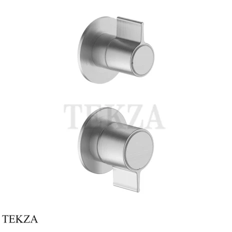 Fantini Flora Смеситель для душа, 3 потока, внешняя часть 7692J787B, Brushed Steel Look PVD