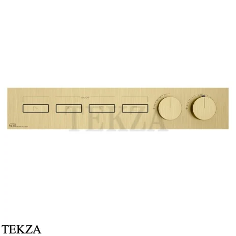 Gessi HI-FI Термостатический смеситель на 4 потока, внешняя часть 63016-727, шампань Brushed
