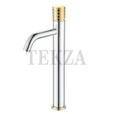 Boheme Stick Смеситель для раковины высокий Stick 122-CRG Chrome DIAMOND Gold
