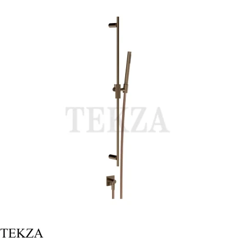 Gessi Inverso RIGATO Душевой комплект с гарнитуром и выводом 73541-761, Coffee Bronze Brushed PVD