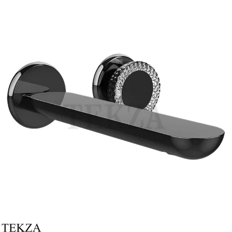 Gessi Perle Смеситель для раковины, внешняя часть 74788-706, black хром глянец