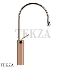 Gessi Goccia Смеситель для раковины высокий, без сливного гарнитура 33609-123, Copper глянец