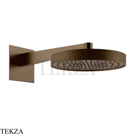 Gessi Inverso Diamantato Верхняя душевая лейка с кронштейном 63468-761, Coffee Bronze Brushed PVD