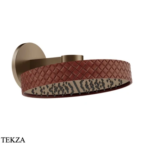 Gessi Pelle Tresse Верхняя лейка с кронштейном D30,5 см, 78248-447, Red Cherry/ Coffee Bronze Br. PVD