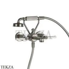 Gessi VENTI20 Смеситель ванна-душ с гарнитуром 65113-149, Finox Brushed Nickel