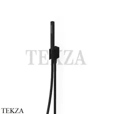 Zucchetti Hoop Душевой комплект с выводом и держателем Z93932.P81, brushed total black PVD