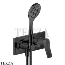Gessi RILIEVO Смеситель для душа с гарнитуром, внешняя часть 59140-706, Black Metal Gessi RILIEVO Смеситель для душа с гарнитуром, внешняя часть 59140-706, Black Metal
