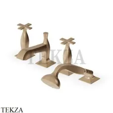 Zucchetti Bellagio Смеситель на борт ванны с гарнитуром ZB1441.P31, brushed british gold PVD