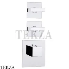Bossini RECTANGULAR Термостат для душа на 2, 3, 4 потока, внешняя часть Z033203.030, хром глянец