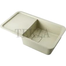 Omoikiri Tasogare 86 Кухонная мойка Artgranit прямоугольная с крылом 4993455 ваниль