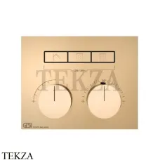 Gessi HI-FI Термостатический смеситель на 3 потока, внешняя часть 63006-735, Warm Bronze PVD