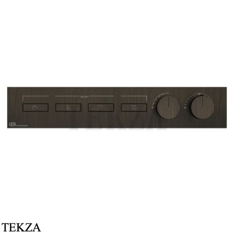 Gessi HI-FI Термостатический смеситель на 4 потока, внешняя часть 63016-187, бронза Aged