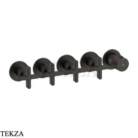 Gessi INCISO SHOWER Термостатический смеситель, 4 потока, внешняя часть 58438-187, Aged Bronze