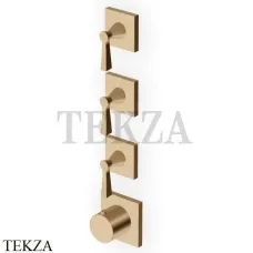 Zucchetti Bellagio Термостат для душа, 3 выхода, внешняя часть ZB2803.P31, brushed british gold PVD Zucchetti Bellagio Термостат для душа, 3 выхода, внешняя часть ZB2803.P31, brushed british gold PVD