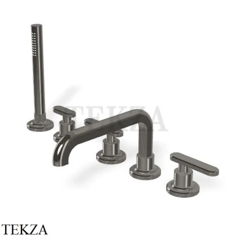 FIMA Carlo Frattini Park Line Смеситель для ванны на борт с гарнитуром F1324CN, Black chrome