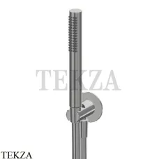 Newform Душевой комплект ручной душ ABS с выводом и держателем 823.M0.070, Titanium satin