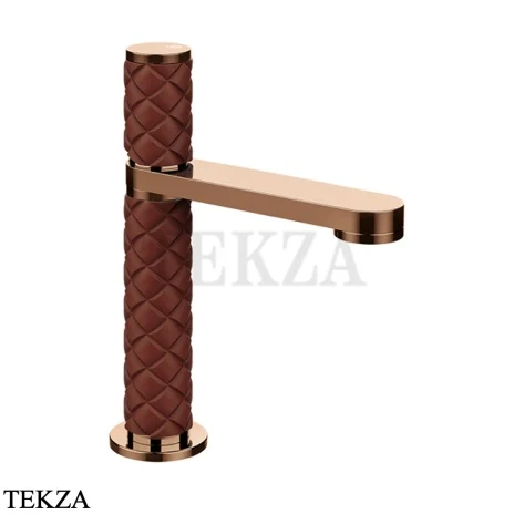 Gessi Pelle Tresse Смеситель для раковины, без сливного гарнитура 78202-444, Red Cherry/ Copper PVD