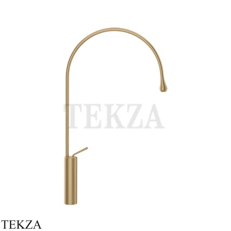 Gessi Goccia Смеситель для раковины высокий, без сливного гарнитура 33610-726, Warm Bronze Br. PVD