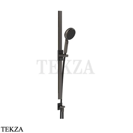 Gessi Haute Culture Shower Штанга в комплекте с душевой лейкой и выводом для воды 57142-707, black хром Brush
