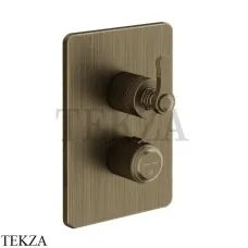 Gessi VENTI20 Термостат для душа, 2 поток, внешняя часть 65135-713, Antique Brass