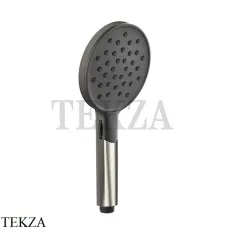 Gessi Shower Душевая лейка 3-х позиционная с черным диском 47350-149, Finox Brushed Nickel