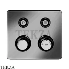 Gessi VENTI20 Термостатический смеситель на 2 потока, внешняя часть 65232-706, Black Metal