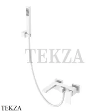 Boheme Qubic Смеситель для ванны, ручной душ с держателем 473-MW, matt white