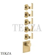 Gessi INCISO WELLNESS Термостат 5 выходов, внешняя часть 58220-727, Brushed Brass
