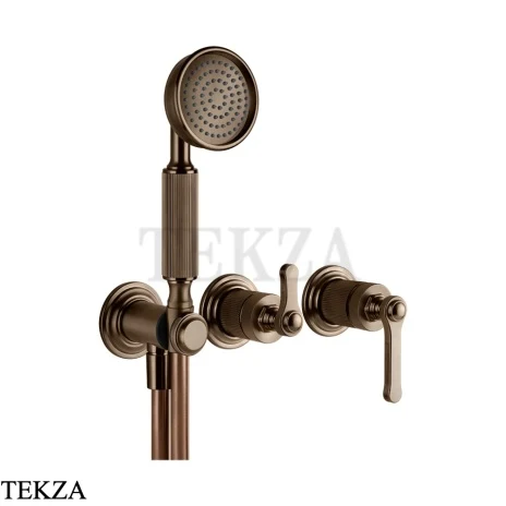 Gessi VENTI20 Смеситель для душа, с гарнитуром внешняя часть 65036-761, Coffee Bronze Br. PVD