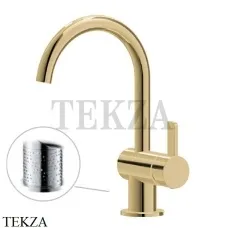 Newform Blink Chic luxury Смеситель для раковины, без гарнитура 71112.59.098, PVD Brushed pale gold