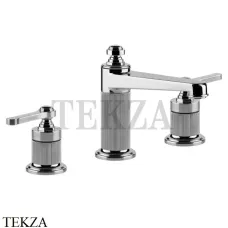 Gessi VENTI20 Смеситель для раковины на 3 отверстия средний, с донным клапаном 65012-031, хром глянец