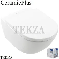 Villeroy & Boch SUBWAY 3.0 Унитаз подвесной (комплект), без ободка 4670TSR1, сиденье микролифт, белый глянец, CeramicPlus