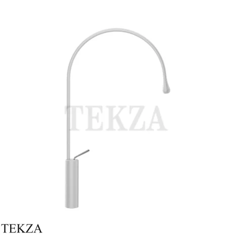 Gessi Goccia Смеситель для раковины высокий, без сливного гарнитура 33610-279, Matte White