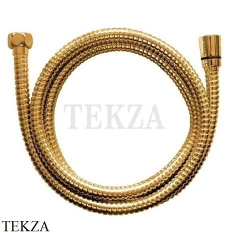 Nicolazzi Душевой шланг с двойным зажимом, конический 100 см R7096.1GB, золото глянец