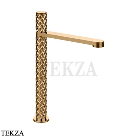 Gessi Pelle Tresse Смеситель для раковины высокий, без гарнитура 78004-735, Warm Bronze PVD