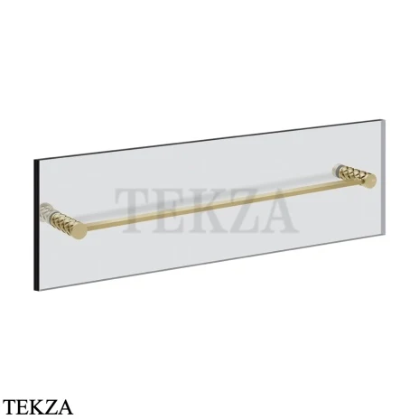 Gessi Pelle Tresse Полотенцедержатель для крепления на стекло, 60 см 78615-727, Brushed Brass PVD