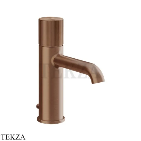 Gessi Habito RIGATO Смеситель для раковины, с донным клапаном 70501-708, Copper Brushed PVD