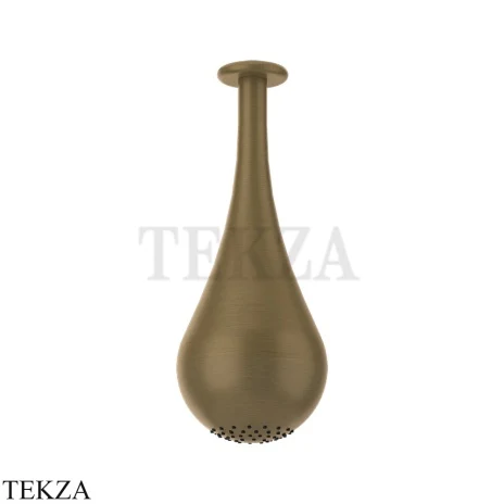 Gessi Goccia Потолочная каплевидная душевая лейка 33751-713, Antique Brass