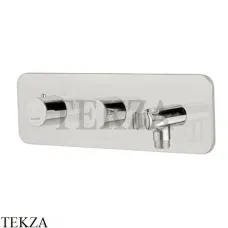 Bossini Teo Термостат для душа 2 потока с держателем, комплект Z005350.094, никель Brushed