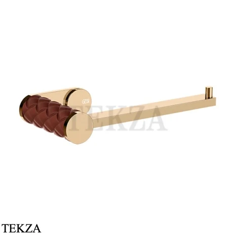 Gessi Pelle Tresse Держатель туалетной бумаги без крышки, 78655-430, Red Cherry/ Warm Bronze PVD