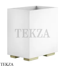 Gessi Rettangolo Ведерко, корзина для мусора, цвет белый 20990-710, Brass PVD