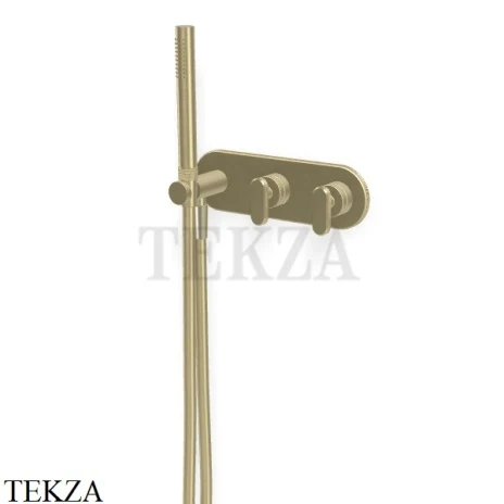 FIMA Carlo Frattini Park Line Смеситель для душа с гарнитуром, внешняя часть F1319WX2HS, Brushed Champagne