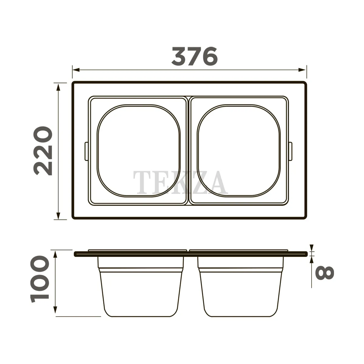 Omoikiri Контейнер DC-04-2 4999085 графит